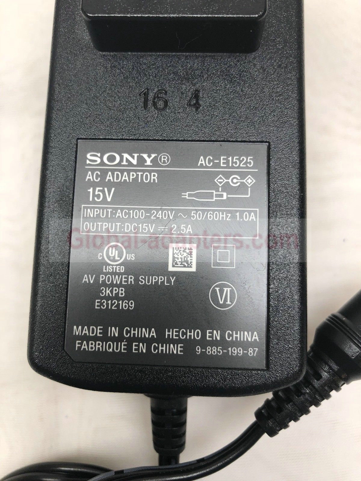New 15V 2.5A Sony AC-E1525 AC DC Adapter For Sony SRS-XB3, SRS-X55, LF-S50G Power Supply